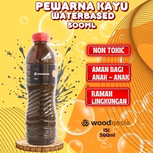 Poles Pewarna Kayu Jati dan Mahoni Woodnesia 500ml Untuk Kayu Make Up Campuran Air Siap Pakai