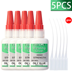 LOOLIFL | All-Purpose Super Glue Fast Drying Clear Strong Adhesive High Strength Welding Glue For Metal Plastic DIY Repairs Bonding Tools
