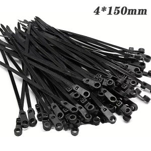 100-1500PCS Screw Hole Cable Ties Reusable Fixed Nylon Cable Ties Self-locking Cord Ties Straps Fastening Loop Office Organizer