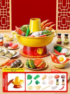 XIDIQI | Simulation Hot Pot Kitchen Set Toy For Girls 3-6