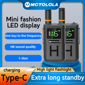 MOTOLOLA  Mini Radio With Usb Charging Lcd Display for Outdoor Hotel Restaurant Property Security Patrol Handheld Radio