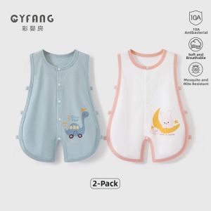 CAIYINGFANG | Breathable Cotton Baby Sleeveless Bodysuit