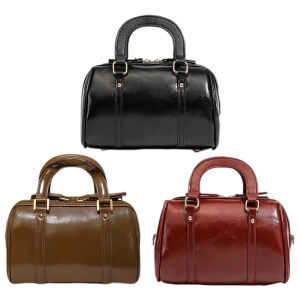 [VTO] PU Leather Trendy Handbags Vintage Top Handle Crossbody Bag for Women Ladies Work Shopping Travel Daily Use