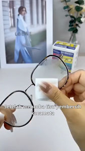 Tisu Kacamata Kain Sekali Pakai / Tisu Pembersih Lensa Layar Kamera Ponsel / Tisu Basah Penghilang Debu Layar Kamera Handphone Komputer Laptop Anti Kabut