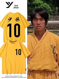 Short Sleeve T-Shirt Mens Football Training Shirt Monk Style 10 Number Summer Youth Fashion Polyester Fiber round Neck Print