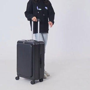 Love Bird Koper kabin Laptop USB koper 2024 inch Bottle holder tahan banting roda Berputar 360