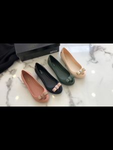 👠👡  Melissa Original Women Adulto Jelly Sandals Metal Bow 2023 New Summer Sandals Melissa Female Shoes Non-slip Women Sandals