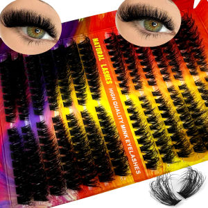 New Left+Right Cat Lashes Lash Clusters Eye End Lengthening Eyelash extensions Natural Look Wispy Thick False Eyelashes Makeup