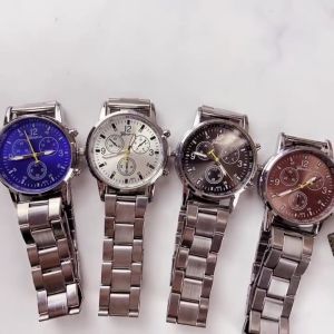 Jam Tangan Pria Wanita Sport Rantai Geneva Stainless Steel Korea Fashion Grosir GN042/C7