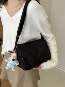 Túi Đeo Chéo Nữ Phong Cách Mới 2023 Túi Đeo Vai Đơn Giản Thoải Mái Đa Năng Túi Đệm Mềm Mại Bằng Vải Nylon Có Khóa Kéo