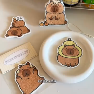 ฟองน้ําล้างจาน คาปิบาร่า 💥ฟองน้ำเยื่อไม้ Capibara แปรงฟองน้ํอเนกประสงค์ ดูดซับน้ำได้ดี ฟองน้ำขจัดคราบหนัก