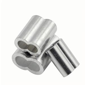 20/30/50PCS Double Hole Cable Fixing Clip Aluminum Wire Ferrules Clips Steel Wire Rope Crimp Sleeve for M1.2/M1.5/M2/M2.5/M3/M4