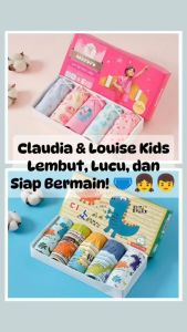 CLAUDIA CELANA DALAM ANAK PEREMPUAN CEWEK 1BOX ISI 5PCS USIA 2-14 TAHUN SEGITIGA KARET KATUN KOREA