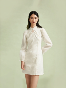 Vero Moda | Đầm Phối Ren Mỏng Hoa Văn Trung Quốc Mới Thu