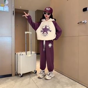 Quần Áo Cho Bé Gái Đồ Bộ Bé Gái Thu Đông Habi Fashion HB2332 Họa Tiết Ngôi Sao Cá Tính Dễ Thương Cho Bé 18-45KG