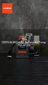 MOXOM MX-AC03 Mini Battery Air Pump with Digital Display & LED Lighting Moxom Pump Angin