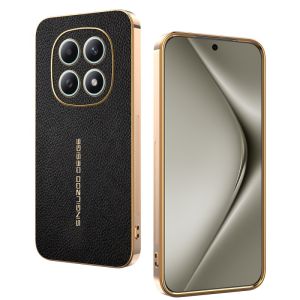 Ốp Lưng Điện Thoại Xiaomi Redmi Note 15 Pro Plus 15C A5 14 Mi 15T 14T Cao Cấp Chất Liệu Nhựa TPU Mạ Điện Da PU Vân Litchi Chống Sốc