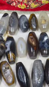 10pcs/lot Crystal Cave Inner Mongolian Dzi Bead Raw Stone Unprocessed Texture Worlds Most Powerful Weathering wholesale 30-40mm