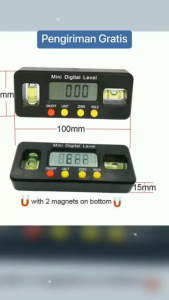 Jaya GemRed Alat Ukur Sudut Kemiringan Digital Level Angle Waterpass LCD akurat Inclinometer DL168