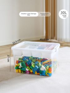 Citylong | Transparent Double Layered Toy Storage Box