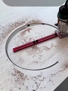 FNICEL | 4 in 1 Router Milling Groove Bracket-Cabinet Hardware Jig Aluminum Router Circle Cutting Jig Punch-Router Milling Groove Bracket