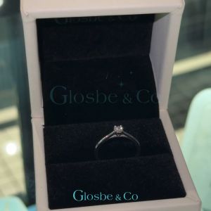 Nhẫn Kim Cương Nhân Tạo Moissanite Glosbe & Co Bạc 925 Đá Cubic Zirconia Cao Cấp Lấp Lánh Đơn Giản Mang Đến Sự Tinh Tế - NHANMOI13