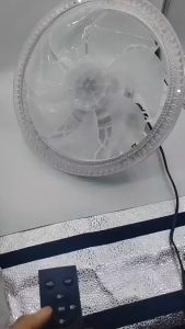 Ceiling Lights with Fan Inverter Ceiling Fan with LED Light for Living Room Bedroom Silent Chandelier Light Modern Design 45W 7 Blades 4 Wind Speeds 3 Color Dimmable Crystal Lampshade