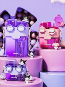 School-use Double Drinking Portable Water Bottle for Girls