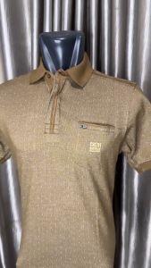 Kaos Pria Kerah Polo CRS 91 Motif Pepzak Lengan Pendek Fashion Brand Dengan Model Terbaru (Kancing dan Kantong Saku Hidup)