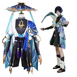 Genshin Impact Scaramouche Trang Phục Hóa Trang Bộ Nữ Anime Game Balladeer Kunikuzushi Full Bộ Trang Phục Với Tóc Giả Người Lớn Đảng Mặc