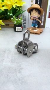 Katrol Double Pulley Serbaguna Stainless Steel 304 Katrol Mini Kerekan Kuat 75 Kg Katrol Ganda
