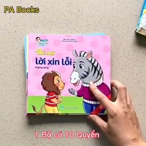 Sách - bộ (10 quyển) Truyện Tranh Kỹ Năng Giao Tiếp Ứng Xử Cho Bé - có quét mã qr bằng điện thoại nghe kể chuyện