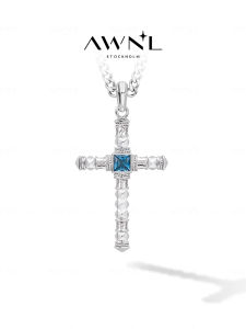Guardian Protection Cross Topaz Necklace S925 Silver