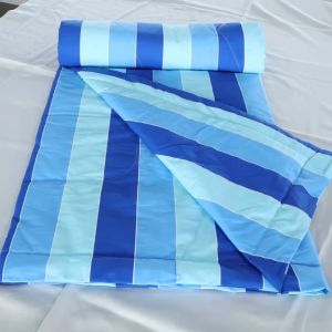 Pure Cotton Air Conditioned Summer Quilt Blue Grid Design Dormitory Student Single 1.5*2 M Washable Bedding Comforter