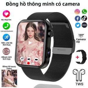 Đồng Hồ Thông Minh Có Camera Màn Hình Theo Dõi Nhịp Tim RAM 512M Hỗ Trợ Gọi Bluetooth Chống Nước Thiết Bị Theo Dõi Thể Dục Thể Thao Dành Cho Nam Và Nữ