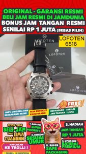 JAM TANGAN LOFOTEN 6516MS JAM LOFOTEN 6516 MS LOFOTEN 6516 - KULIT - HITAM - PRIA LA - JAM TANGAN ANALOG JAM ANALOG - Jamdunia / Jam dunia JD18 # Jam Tangan Pria Jam Cowok Jam Tangan Anti Air S003