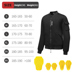WOSAWE | WOSAWE Winter Motorcycle Jacket Insert Removable Soft Pads Motocross Streetwear Windproof Warm Combat Coats Bomber Jacket