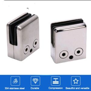 🔥Moheted👍Glass Clip Stainless Glass Clamp Bracket Holder(glass Hold 10mm-12mm) Stainless 304/glass Clip For Round Tube/Square Tempered Glass