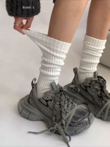 Tất Ống Dài Màu Trơn Phong Cách Nhật Bản Cổ Điển Cho Nữ Tất Ống Dài Mùa Hè Đa Năng Tất Ống Dài Che Bắp Chân