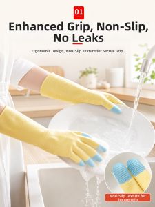 Waterproof Oil-Resistant Cleaning Gloves for Kitchen