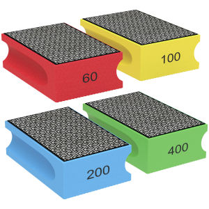4/6Pcs Diamond Hand Polishing Pads Tile Glass Abrasive Grinding Pad 60/120/240/400 Grit for Stone Marble Granite Ceramics Metal