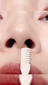 2-in-1 Nasal Hair Cutter Upgraded Manual Nose Hair Trimmer Double Sided and 360° Rotating Nose Hair Trimmer with Ear Picker for Women and Men