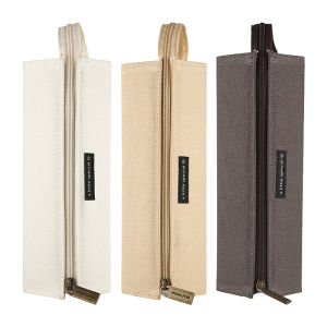 Japanese Kokuyo One-Meter New Pure Series Canvas Pen Bag Large Capacity Student Minimalist Japanese Stationery Box Ins Wind Belt Handle Stationery Case Retro Schoolgirl Stationery