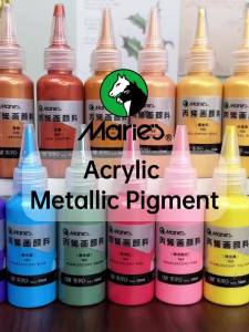 Bộ 2 Màu Sơn Acrylic Kim Loại Của Marie Sắc Tố Óng Ánh Lấp Lánh Dùng Cho Đồ Thủ Công DIY Trên Gỗ Đá Sứ - 50ml/1.7fl. Oz Trên 1.7fl.oz. Oz