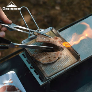 Outdoor Stainless Steel Nonstick Frypan DO-17/DO-2117 Reversible Griddle BBQ Grill Pan with Cover Hot Sell Kitchenware
