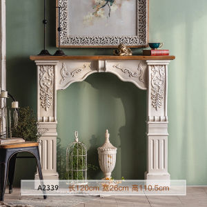 Retro French Style Mantel Decorative Cabinet Solid Wood Entryway Doorway Tableau High-End Entryway Decorative Props
