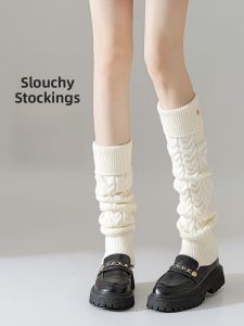 Thickened Warm Knitted Mid-Calf Winter Socks Womens Leg Shaping Boot Cuffs Snow Boots Covers Ankle High Cozy Foot Covers