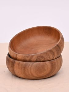 จานเส้นหมี่ทรงกลมทำจากไม้สักแบบฝังดิน จานเสื้อ จานอาหาร จานเส้นหมี่แบบหัตถกรรม จานเส้นหมี่แบบสร้างสรรค์สำหรับร้านอาหาร