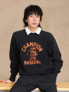 Champion | Funny Print Warm Padded Round Neck Sweatshirt