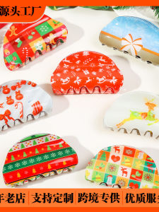 กิ๊บติดผมรูปครึ่งวงกลมสไตล์ฉลาม ประดับผมแบบกลม สำหรับผู้หญิง ชุดแต่งงาน วันหยุด งานปาร์ตี้ วันหยุด งานเลี้ยง วันหยุด ประจำวัน